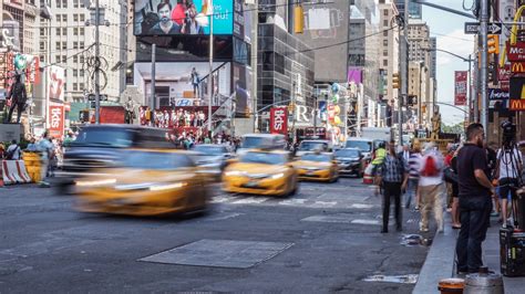 Time Lapse Of Traffic And People In New York City Stock Footage