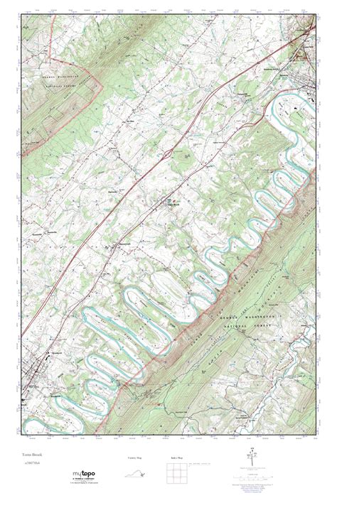 MyTopo Toms Brook, Virginia USGS Quad Topo Map