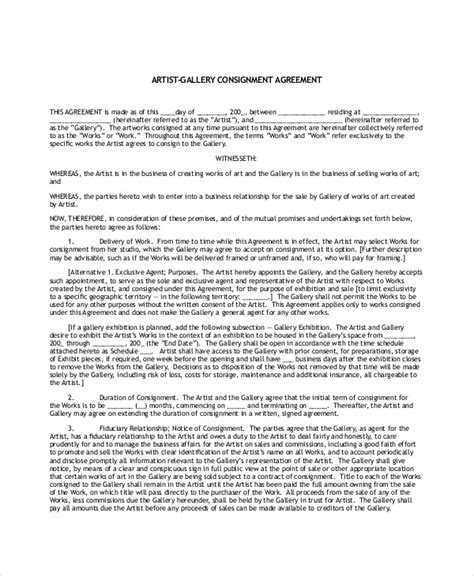 15 sample consignment agreement templates word pdf pages