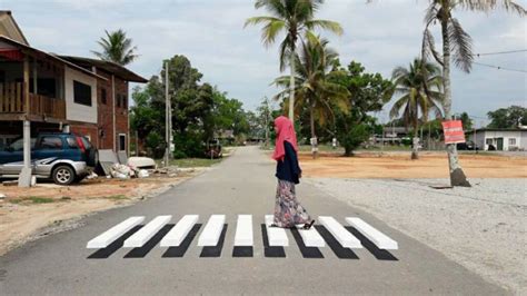 Often marked in some way (especially with diagonal stripes) • syn: This Cool 3D Zebra Crossing In Terengganu Is Perfect For ...