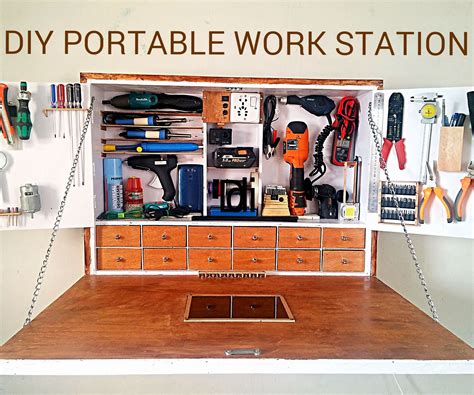 Diy Portable Work Station Woodworking Bench Workstation Easy