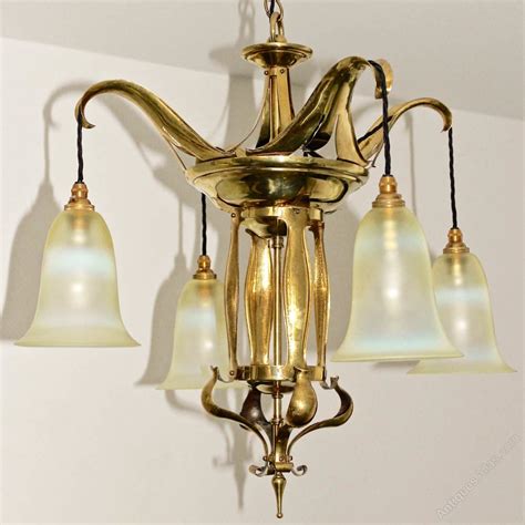 Antique brass ceiling light fixture fitter cone 5in with 22in long chain. Antiques Atlas - Brass & Vaseline Glass Ceiling Light ...