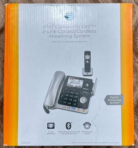 Atandt Tl86109 2 Line Cordedcordless Bluetooth Phone System New In Box