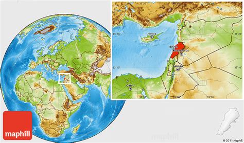 11.05.2021 · lebanon on a world wall map: Physical Location Map of Lebanon