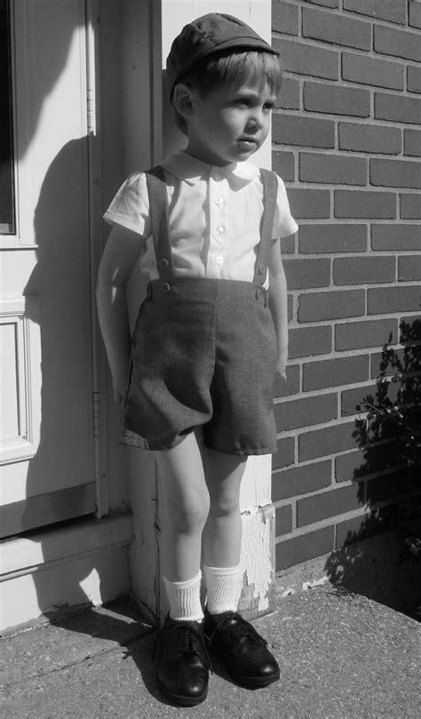 1940s 50s Boys Shorts And Suspender Set With Shirt And Hat In 2t 50s