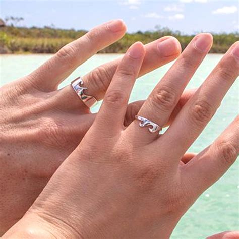 Eharmony has brought together millions of couples—in fact, 438 users get married to someone they met on the website every single day. Silver Wave Ring for Couples - His and Her Ring, Promise ...