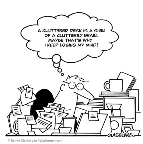 Messy Office Cartoon