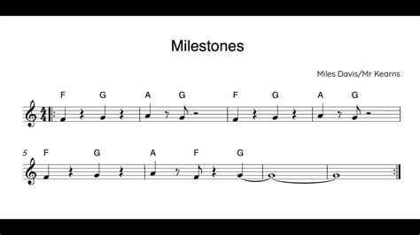 milestones sheet music west park primary youtube