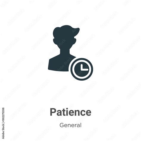 Patience Vector Icon On White Background Flat Vector Patience Icon