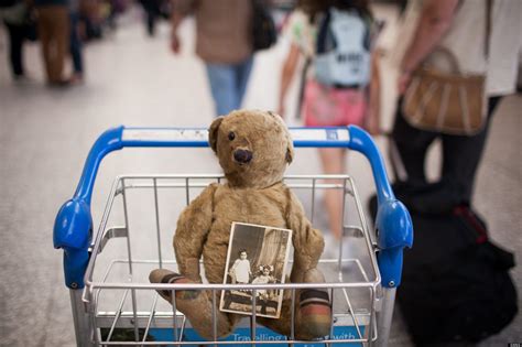 100 year old teddy bear abandoned at bristol airport help us find his owner pictures