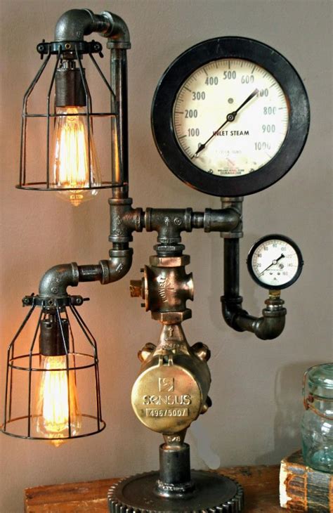 18 Gorgeous Steampunk Machine Age Lamps Industrial Style Lamps
