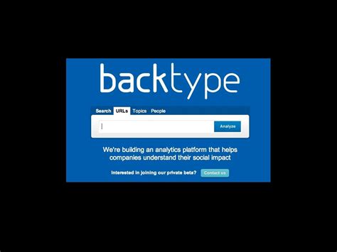 Become Efficient Or Die The Story Of Backtype