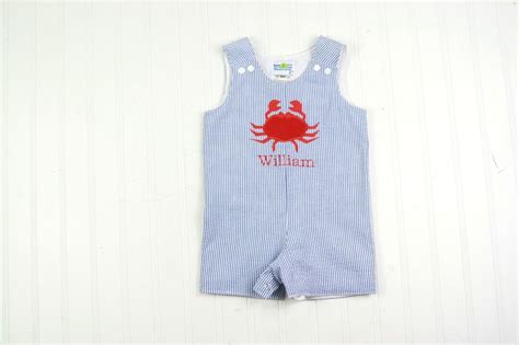 Baby Boy Jon Jon Nautical Romper Crab Shortall Toddler Boy Jonjon Baby