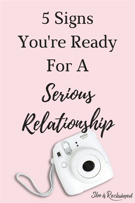 5 Signs Youre Ready For A Serious Relationship She Is Reclaimed