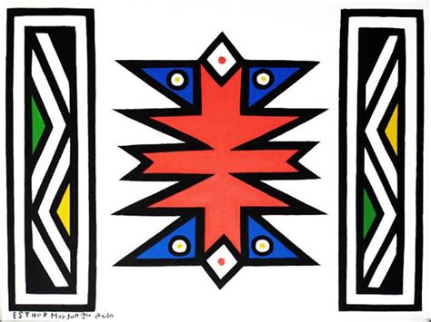 Esther Mahlangu Painting Patterns Geometric Artwork African Art