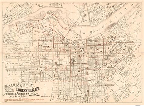Louisville Ca 1879 Louisville Abstract And Loan Association Old Map