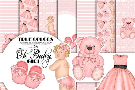 Pink Dreams Baby Girl Paper Pack Fashion Illustration Planner Sticker