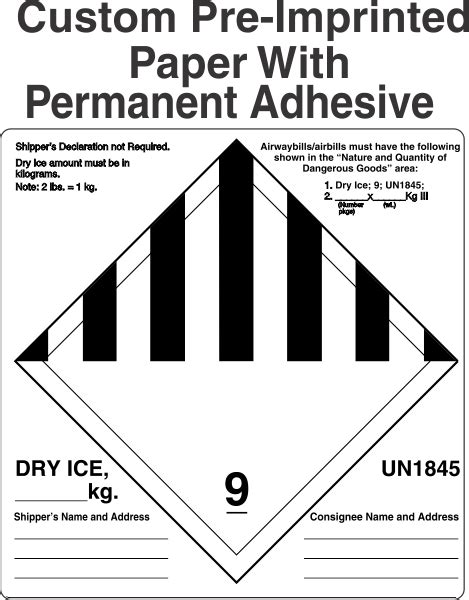 34 Dry Ice Shipping Label - Labels 2021