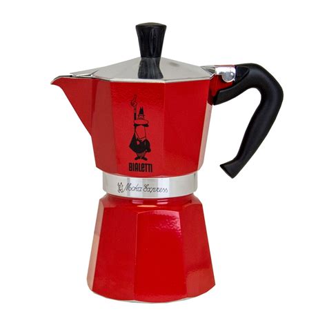 Bialetti Moka Express Stovetop 6 Cup Espresso Maker Red Ecs Coffee Inc