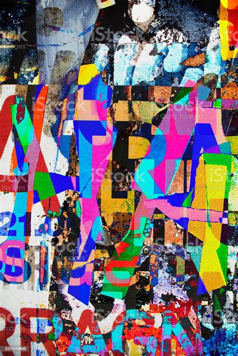 Background Digital Collage Or Typography Design Wallpaper Texture Stock