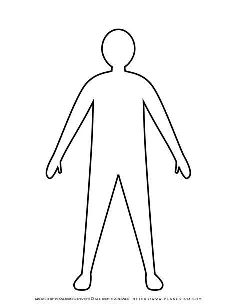 Person Standing Outline Person Outline Blank Person Template Free