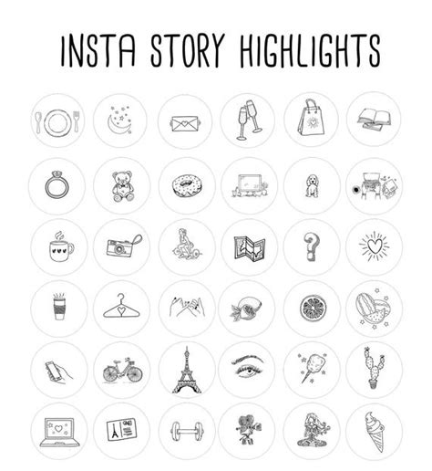 100+ free instagram highlight covers come with free post backgrounds! 200 Instagram Story Highlights Icons Covers Black and | Etsy