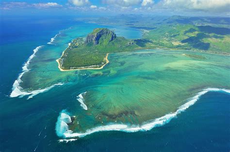 Helicopter Underwater Waterfall Private Tour Mauritius