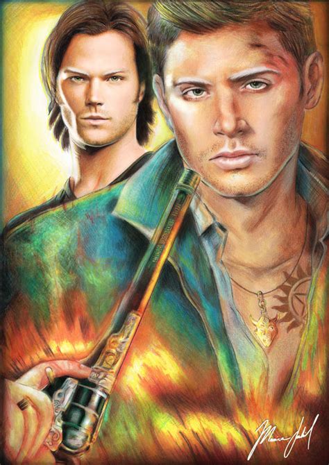 Supernatural Dean And Sam Winchester Drawing By Ruggiart On Deviantart