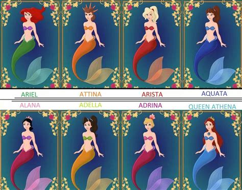 Mermaids The Little Mermaid Sisters Disney Little Mermaids Disney Princess Movies