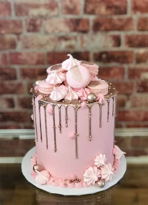 Rose Gold Drip Cake 16th Birthday Cake For Girls 18th Birthday Cake