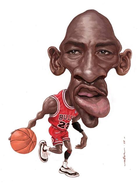 Michael Jordan Caricature Funny Caricatures Cartoon Faces