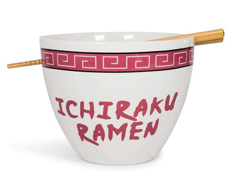 JUST FUNKY Naruto Ichiraku Ramen Japanese Ceramic Dish Set Ounce Ramen Bowl And Chopsticks