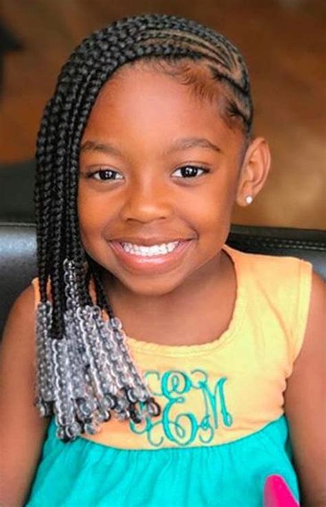 50 Pretty Kids Braided Hairstyles Ideas With Beads Cornrows For