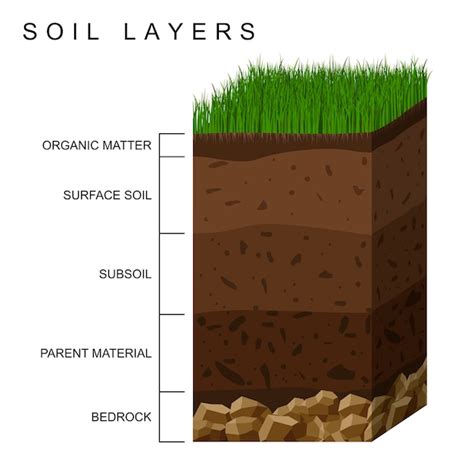 Premium Vector Soil Layers Diagram Earth Texture Stones Ground With