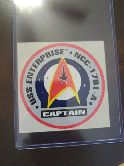 Vintage Nos Star Trek Uss Enterprise Captain Stickers Ncc 1701 A 499