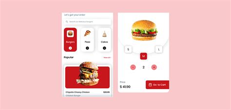 This dark app music ui for figma is great for inspiration. Food ordering Figma app template - FigmaCrush.com
