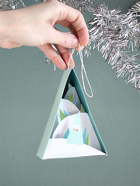 3d Christmas Ornaments 2 4 In A Set Printable Paper Etsy Paper