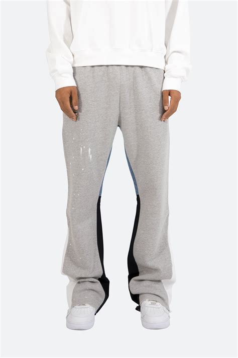 Contrast Bootcut Sweatpants Grey Mnml Shop Now