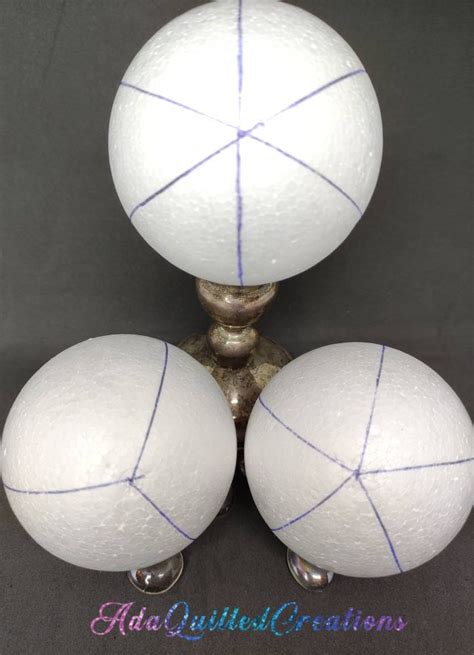 3 Hand Drawn Marked Styrofoam Balls In Sets Of Six Etsy