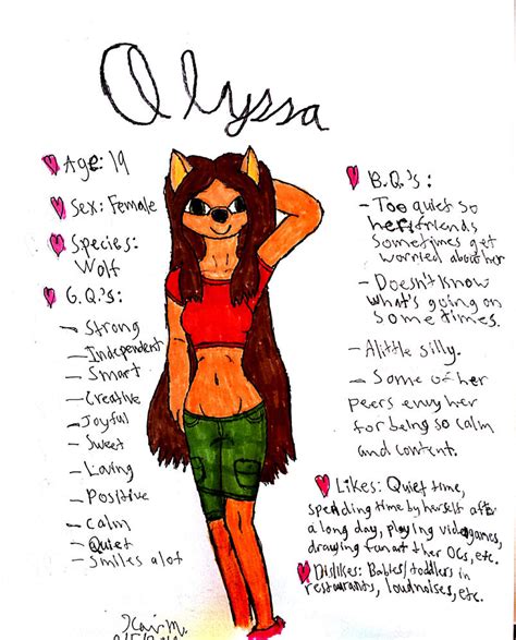 Alyssa Character Reference Sheet By Kmacmcglikesart On Deviantart