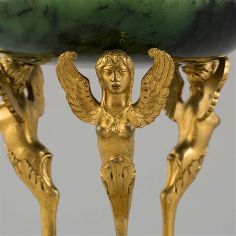 A Late 19th Century Empire Style Nephrite And Gilt Bronze Centerpiece Bowl Bukowskis