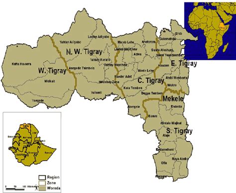 Map Of Tigray Regional State Of Ethiopia The Site Is Located In