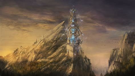 Download Tower Magic Landscape Fantasy Building Hd Wallpaper By Max