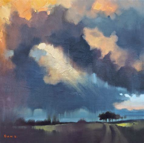 Summer Storm Oil Paints On Stretched Linen Canvas 20x20 Sold