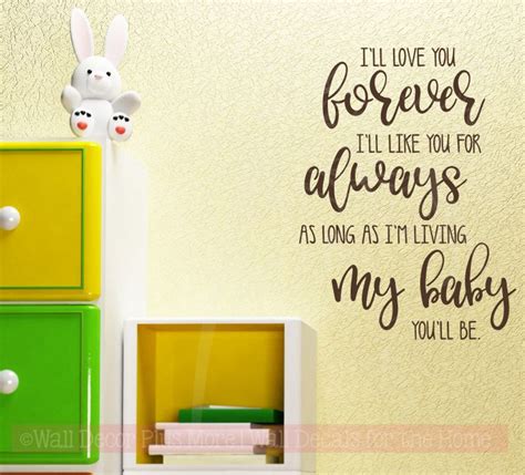 Ill Love You Forever Vinyl Lettering Decals Nursery Wall Decor Quote