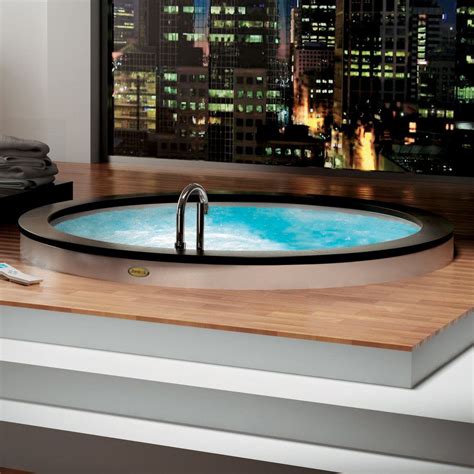 Jacuzzi Nova Inset Whirlpool Bath Wenge Surround With Panelling And Brassware Built In