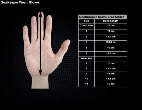 Simply measure these two parts of your hand and then compare it with the goalie glove size chart of your brand choice. Select 04 HAND GUARD - Youth - Soccer Central
