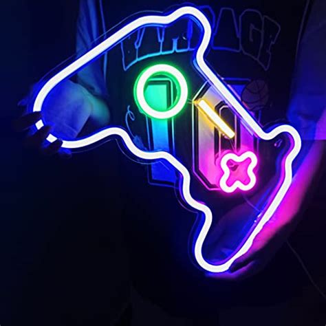 Game Neon Sign Gamepad Shape Led Neon Lights Signs For Wall Decor