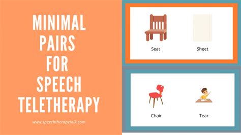 Minimal Pairs Materials For Speech Therapy Speech Therapy Talk