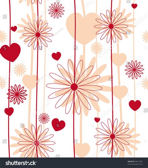 Seamless Flower Texture Vector Eps 8 Stock Vector Royalty Free